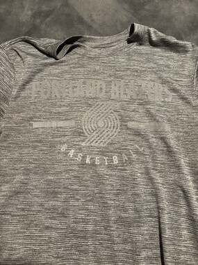 NBA Portland Trail Blazers Grey Heathered Basketball T-Shirt